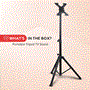 Pyle - PTVSTNDPT3215 , Musical Instruments , Mounts - Stands - Holders , Sound and Recording , Mounts - Stands - Holders , Tripod TV Stand - Portable Flat Panel Television & Monitor TV Mount Stand, Height Adjustable (for TVs up to 32’’)