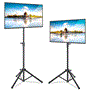 Pyle - PTVSTNDPT3215X2 , Musical Instruments , Mounts - Stands - Holders , Sound and Recording , Mounts - Stands - Holders , 2 Pcs. Tripod TV Stand - Portable Flat Panel Television & Monitor TV Mount Stand, Height Adjustable (for TVs up to 32’’)