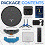 Pyle - PUCRCVAC100BK , Home and Office , Robot Vacuum Cleaners , Smart Vacuum Cleaner - Automatic Robot Cleaning Vacuum with App Control, 700Pa Suction, and 3 Cleaning Modes, Ideal for Hard Floor, Pet Hair, Low-Pile Carpet (Black)