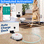 Pyle - PUCRCVAC100WT , Home and Office , Robot Vacuum Cleaners , Smart Vacuum Cleaner - Automatic Robot Cleaning Vacuum with App Control, 700Pa Suction, and 3 Cleaning Modes, Ideal for Hard Floor, Pet Hair, Low-Pile Carpet (White)