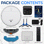 Pyle - PUCRCVAC100WT , Home and Office , Robot Vacuum Cleaners , Smart Vacuum Cleaner - Automatic Robot Cleaning Vacuum with App Control, 700Pa Suction, and 3 Cleaning Modes, Ideal for Hard Floor, Pet Hair, Low-Pile Carpet (White)