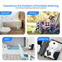 Pyle - PUCWM44.5 , Home and Office , Vacuums - Steam Cleaners , Portable Mini Washing Machine Bucket Washer for Clothes Laundry, Lightweight and Easy to Bring for Camping, RV, Travel, Small Space,s Folding (White)