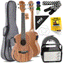 Pyle - PUKTEAK74 , Musical Instruments , Acoustic Electric Ukulele and Amplifier Kit - Solid Top Mahogany Ukulele with Full Starter Package