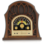 Pyle - PUNP37BT , Home and Office , Alarm Clock Radios - Plug-in Speakers , Vintage Style Bluetooth Radio - Classic Design Stereo Speaker System