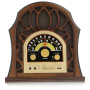 Pyle - AZPUNP37BT , Home and Office , Alarm Clock Radios - Plug-in Speakers , Vintage Style Bluetooth Radio - Classic Design Stereo Speaker System