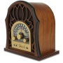 Pyle - PUNP37BT , Home and Office , Alarm Clock Radios - Plug-in Speakers , Vintage Style Bluetooth Radio - Classic Design Stereo Speaker System