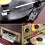 Pyle - PVNP4CD , Musical Instruments , Turntables - Phonographs , Sound and Recording , Turntables - Phonographs , Vintage Phonograph Horn Turntable With CD, Cassette, AM/FM, Aux-In, USB-to-PC Recording