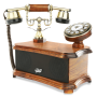 Pyle - PVNTL53BT , Musical Instruments , Turntables - Phonographs , Sound and Recording , Turntables - Phonographs , 2-in-1 Retro Vintage Style Home Landline Telephone & Bluetooth Stereo Speaker System