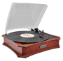 Pyle - PVNTT5UR , Sound and Recording , Turntables - Phonographs , Retro Style Vinyl Turntable With USB-To-PC Recording (Mahogany)