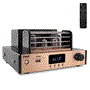 Pyle - PVTA90 , Sound and Recording , Amplifiers - Receivers , Bluetooth Tube Amplifier Stereo Receiver - 4 Vacuum Tube Power Amp, Built-in USB Playback, LED Display, Multimedia Disc Inputs(L/R), Subwoofer Output, 700 Watts