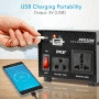 Pyle - PVTC320U , Home and Office , Power Supply - Power Converters , Step Up and Step Down Transformer - Power Supply Voltage Converter with USB Charge Port (500 Watt)