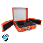 Pyle - AZPVTTBT8OR , Musical Instruments , Turntables - Phonographs , Sound and Recording , Turntables - Phonographs , Bluetooth Classic Vinyl Record Player Turntable with Vinyl to MP3 Recording, Aux Input, RCA Output, Built-in Rechargeable Battery & Fold-Out Speakers