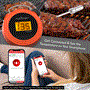 Pyle - PWIRBBQ60 , Kitchen & Cooking , BBQ & Grilling , Smart Bluetooth BBQ Grill Thermometer - Digital Display, Stainless Dual Probes Safe to Leave in Outdoor Barbecue Meat Smoker - Wireless Remote Alert iOS Android Phone - NutriChef PWIRBBQ60
