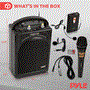 Pyle - PWMA200 , Sound and Recording , PA Loudspeakers - Cabinet Speakers , Portable PA Speaker & Microphone System Kit | FM Stereo Radio (Includes Beltpack, Handheld, Headset & Lavalier Mics)