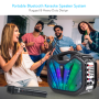Pyle - PWMA285BT , Sports and Outdoors , Portable Speakers - Boom Boxes , Gadgets and Handheld , Portable Speakers - Boom Boxes , Portable Bluetooth Karaoke Speaker System, Flashing DJ Lights, Built-in Rechargeable Battery, Wireless Microphone, Recording Ability, MP3/USB/SD/FM Radio