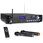 Pyle - PWMA3003BT.NEW , Sound and Recording , Amplifiers - Receivers , Bluetooth Hybrid Amplifier Receiver - Pro Audio Multi-Channel Stereo Pre-Amplifier System with (2) VHF Wireless Microphones & Digital Optical/Coax, MP3/USB/SD Readers, FM/AM Radio, Rack Mount (3000 Watt)