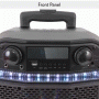 Pyle - PWMA337BT , Sound and Recording , PA Loudspeakers - Cabinet Speakers , Portable Bluetooth Karaoke Speaker System - Digital PA Loudspeaker with Downloadable App, Flashing DJ Lights, Rechargeable Battery, Wired Microphone, FM Radio