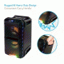 Pyle - PWMKRDJ89BT , Sound and Recording , PA Loudspeakers - Cabinet Speakers , Bluetooth PA Loudspeaker & Microphone System - Portable Stereo Karaoke DJ Mixing Speaker with Flashing Part Lights, Included Wireless Mic, MP3/USB/Micro SD, FM Radio (500 Watt)