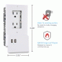 Pyle - PWPLGU204 , Home and Office , Wall Plates - In-Wall Control , Snap-On USB Wall Power Outlet Frame Plate - Smart USB Charging Outlet Cover with Device Holder