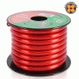 Pyle - RPR425 , Sound and Recording , Cables - Wires - Adapters , 4 Gauge Clear Red Power Wire 25 ft. OFC