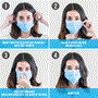 Pyle - SL3PLY1000 , Health and Fitness , 1000 Pcs. Disposable Face Masks - 3 Layer Protection Breathable Face Masks, For Dust Covering (For Adults)
