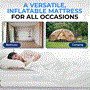 Pyle - SLABFL60.6 , Home and Office , Therapeutic , 18’’ Full Premium Raised Airbed - Inflatable Full Mattress with Built-in Internal AC Pump and Storage Bag, Upgraded Bed for Home Camping and Travel