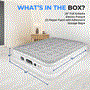Pyle - SLABFL60.6 , Home and Office , Therapeutic , 18’’ Full Premium Raised Airbed - Inflatable Full Mattress with Built-in Internal AC Pump and Storage Bag, Upgraded Bed for Home Camping and Travel