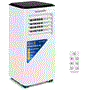 Pyle - SLACHT804 , Home and Office , Cooling Fans , Single Duct Portable Air Conditioner and Heater - 8000 BTU Cooling Capacity (ASHRAE) Compact Home A/C Cooling and Heating Unit with Built-in Dehumidifier & Fan Modes, Includes Window Mount Kit (White and Black)