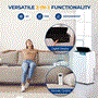 Pyle - SLACP14 , Home and Office , Cooling Fans , Single Duct Portable Air Conditioner - 14000 BTU Cooling Capacity (ASHRAE) Compact Home A/C Cooling Unit with Built-in Dehumidifier & Fan Modes, Includes Window Mount Kit (White)