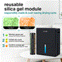 Pyle - SLARP800BK.6 , Home and Office , Therapeutic , SereneLife 2-in-1 Dehumidifier with Removable Dehumidifying Cylinder, Intelligent Humidity Control, Timer & Sleep Mode – Ideal for Medium to Large Rooms (Black)