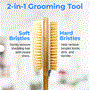 Pyle - SLBBBR300 , Health and Fitness , Pet Supplies , Double-Sided Pet Grooming Brush - Skin-Friendly Pin Brush and Bristle Comb with Massage Particles for Dogs, Cats, and Other Furry Pets