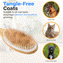Pyle - SLBBBR300 , Health and Fitness , Pet Supplies , Double-Sided Pet Grooming Brush - Skin-Friendly Pin Brush and Bristle Comb with Massage Particles for Dogs, Cats, and Other Furry Pets