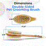Pyle - SLBBBR300 , Health and Fitness , Pet Supplies , Double-Sided Pet Grooming Brush - Skin-Friendly Pin Brush and Bristle Comb with Massage Particles for Dogs, Cats, and Other Furry Pets