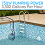 Pyle - SLBSMPMP100 , Tools and Meters , Power Generation Equipment , Submersible Clean/Dirty Water Pump - 750W Powerful Sump Pump, 1980 GPH, Auto Float Switch with 16 ft. Power Cord Length