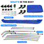 Pyle - SLBT3RB854 , Marine and Waterproof , Protective Storage Covers , On the Road , Protective Storage Covers , 3 Bow Bimini Top - 2 Straps and 2 Rear Support Poles with Marine-Grade 600D Polyester Canvas (Royal Blue)