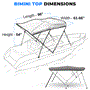 Pyle - SLBT4GR618 , Marine and Waterproof , Protective Storage Covers , On the Road , Protective Storage Covers , 4 Bow Bimini Top - 2 Straps and 2 Rear Support Poles with Marine-Grade 600D Polyester Canvas (Gray)