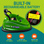 Pyle - SLBUPC65 , Sports and Outdoors , Kids Toy Electric Ride On Bumper Car Vehicle with Remote Control, LED Lights & 360 Degree Spin, 2 Driving Modes (Green)