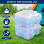Pyle - SLCATL200 , Home and Office , Pressure Washers - Outdoor Cleaning , 20 Liter Outdoor Portable Toilet with Detachable Waste Holding Tank, Carry Bag, Plastic Funnel, Hand Sprayer, and Flush for Indoor & Outdoor Use (Moonwhite)