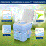 Pyle - SLCATL200 , Home and Office , Pressure Washers - Outdoor Cleaning , 20 Liter Outdoor Portable Toilet with Detachable Waste Holding Tank, Carry Bag, Plastic Funnel, Hand Sprayer, and Flush for Indoor & Outdoor Use (Moonwhite)
