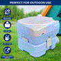 Pyle - SLCATL220 , Home and Office , Pressure Washers - Outdoor Cleaning , 15 Liter Outdoor Portable Toilet with Extra Large Seat, Phone Holder, Detachable Waste Holding Tank, Plastic Funnel, Hand Sprayer, and Flush for Indoor & Outdoor Use (Moonwhite)