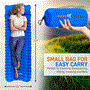 Pyle - SLCPB.6 , Home and Office , Therapeutic , Ultralight Sleeping Pad + Carrying Bag - Lightweight & Compact Sleeping Mat for Backpacking, Hiking Air Mattress (Blue)