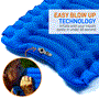 Pyle - SLCPB.6 , Home and Office , Therapeutic , Ultralight Sleeping Pad + Carrying Bag - Lightweight & Compact Sleeping Mat for Backpacking, Hiking Air Mattress (Blue)