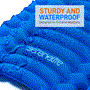 Pyle - SLCPB.6 , Home and Office , Therapeutic , Ultralight Sleeping Pad + Carrying Bag - Lightweight & Compact Sleeping Mat for Backpacking, Hiking Air Mattress (Blue)