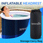 Pyle - SLCPTBPVC12 , Health and Fitness , Freestanding Bathtub , Inflatable Insulated Cold Plunge Tub - Ice Bath Tub with Lid, Cold Plunge Therapy Recovery Pod for Athletes, For One Person Only (Black)
