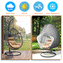 Pyle - SLEGCOVER , Health and Fitness , protection Equipment , Patio Hanging Egg Chair Cover - Durable Lightweight Waterproof Egg Swing Chair Cover with Zipper