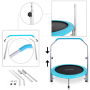 Pyle - slelt407 , Misc , Spring-less Sports Jumping Fitness Trampoline, Adult Size