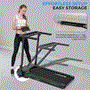 Pyle - SLFOLD10 , Home and Office , Fitness Equipment - Home Gym , Health and Fitness , Fitness Equipment - Home Gym , Folding Treadmill Electric Motorized Running Machine - 2.5 HP Power, 3 White LED Display & Mobile Phone/Tablet for Indoor Exercise