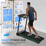 Pyle - SLFOLD10 , Home and Office , Fitness Equipment - Home Gym , Health and Fitness , Fitness Equipment - Home Gym , Folding Treadmill Electric Motorized Running Machine - 2.5 HP Power, 3 White LED Display & Mobile Phone/Tablet for Indoor Exercise