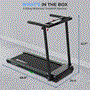 Pyle - SLFOLD10 , Home and Office , Fitness Equipment - Home Gym , Health and Fitness , Fitness Equipment - Home Gym , Folding Treadmill Electric Motorized Running Machine - 2.5 HP Power, 3 White LED Display & Mobile Phone/Tablet for Indoor Exercise