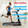 Pyle - SLFTRD25 , Health and Fitness , Fitness Equipment - Home Gym , Smart Digital Treadmill with Downloadable App, Built-in MP3 Player & Stereo Speakers